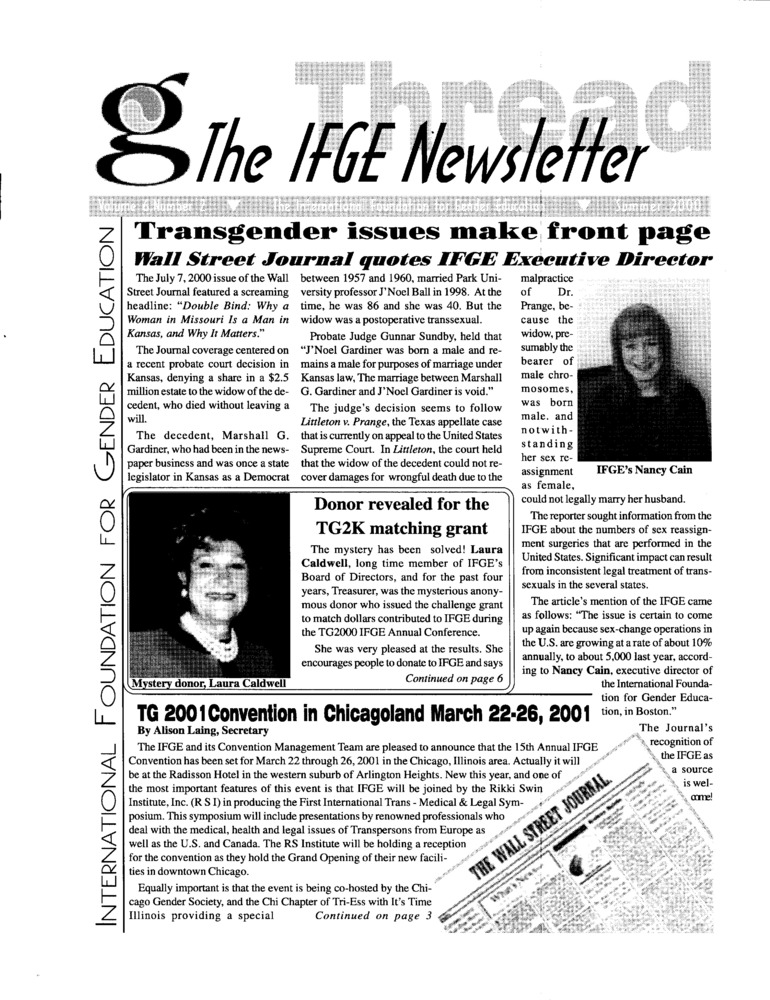 Download the full-sized PDF of IFGE Newsletter Vol. 6 No. 2 (Summer 2000)