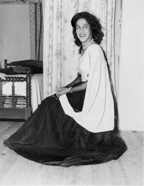 Download the full-sized image of Person in a Black and White Gown