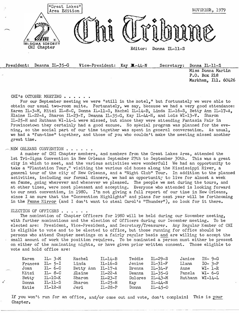 Download the full-sized PDF of Chi Tribune (November, 1979)