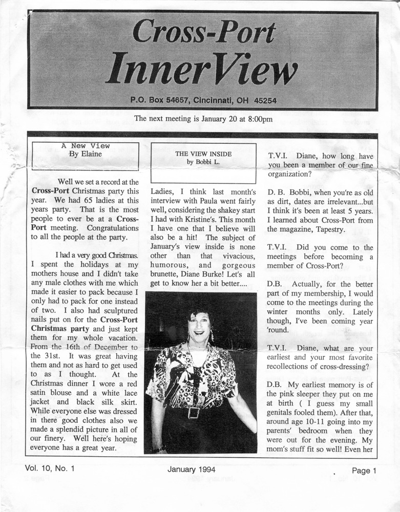 Download the full-sized PDF of Cross-Port InnerView, Vol. 10 No. 1 (January, 1994)