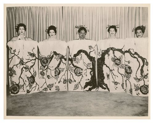 Download the full-sized image of Five Jewel Box Revue Performers In Embroidered Costumes