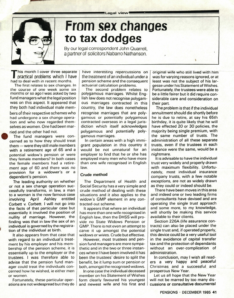 Download the full-sized PDF of From sex changes to tax dodges