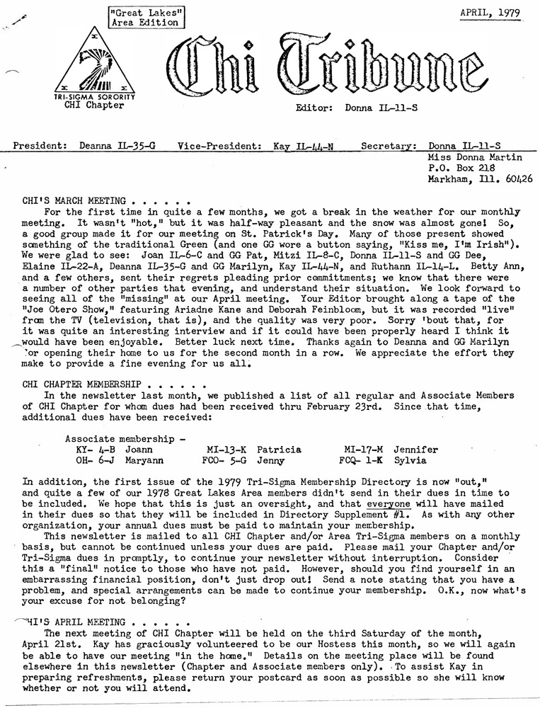 Download the full-sized PDF of Chi Tribune (April, 1979)