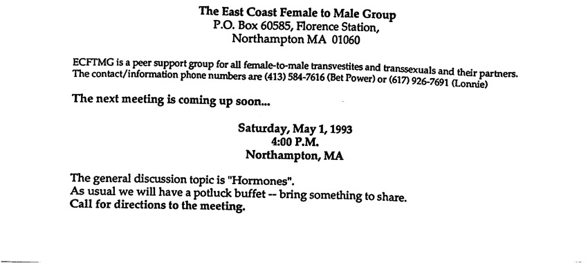 Download the full-sized PDF of May, 1993 Meeting Reminder