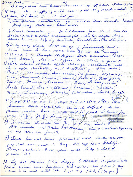 Download the full-sized image of Letter from Angelo Tornabene to Rupert Raj (1978)