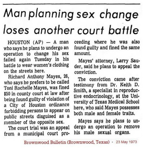 Download the full-sized image of Man Planning Sex Change Loses Another Court Battle