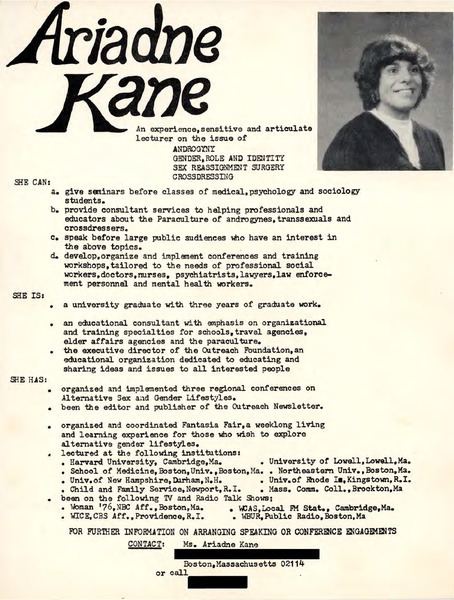 Download the full-sized image of Resume for Ariadne Kane