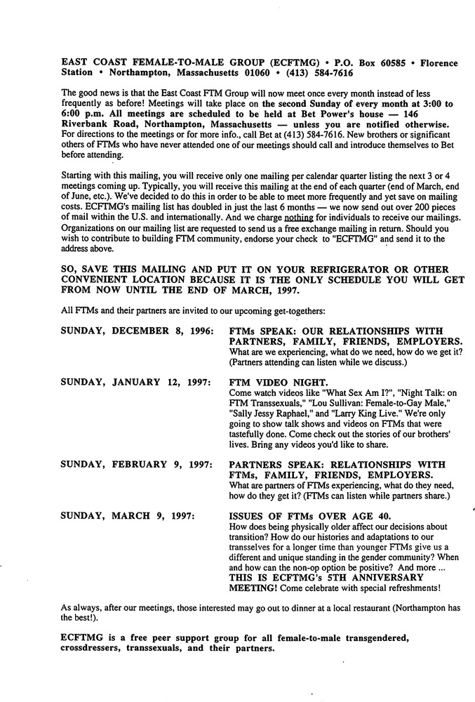 Download the full-sized PDF of December, 1996 - March, 1997 Meeting Reminder