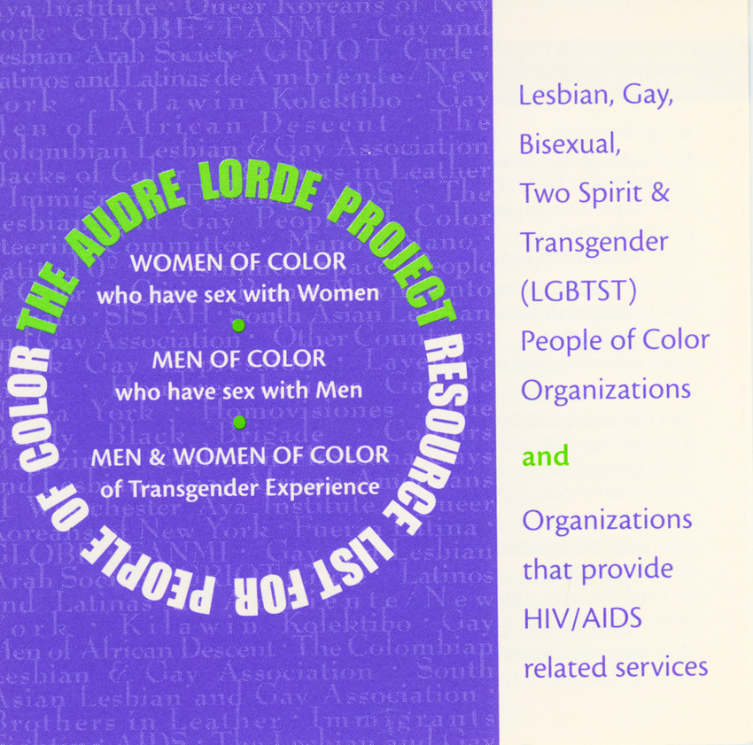 Download the full-sized PDF of The Audre Lorde Project Resource List for People of Color