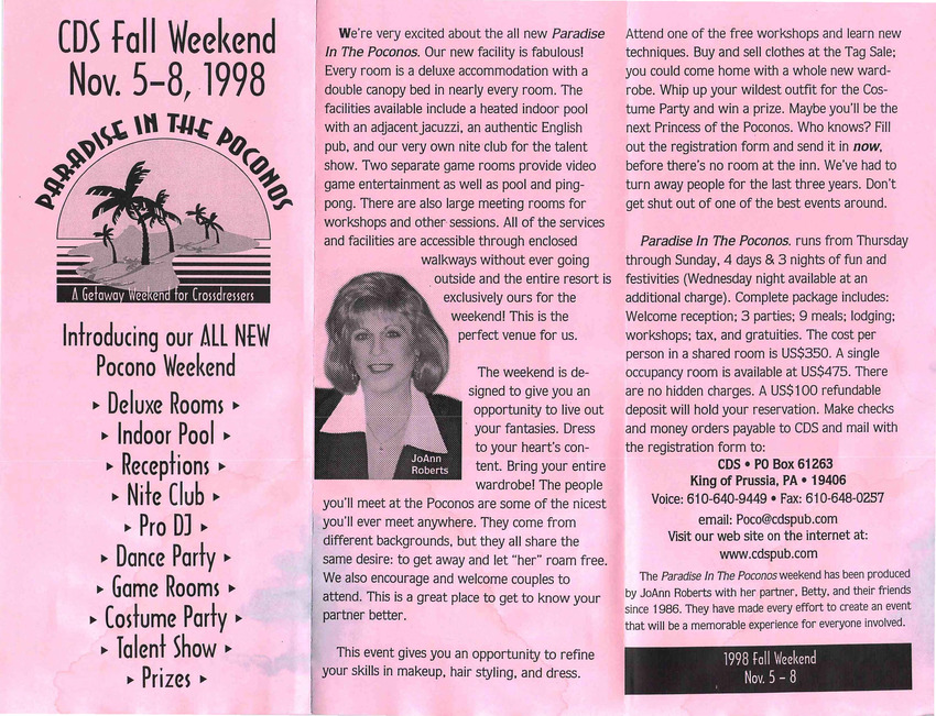 Download the full-sized PDF of CDS Fall Weekend (Nov. 5-8, 1998)