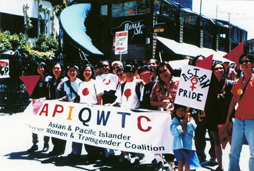 Download the full-sized image of Asian and Pacific Islander Queer Women and Transgender Coalition at Pride Parade
