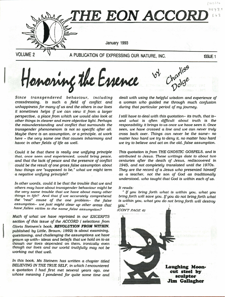 Download the full-sized PDF of The EON Accord Vol. 2 Issue 1 (January, 1993)