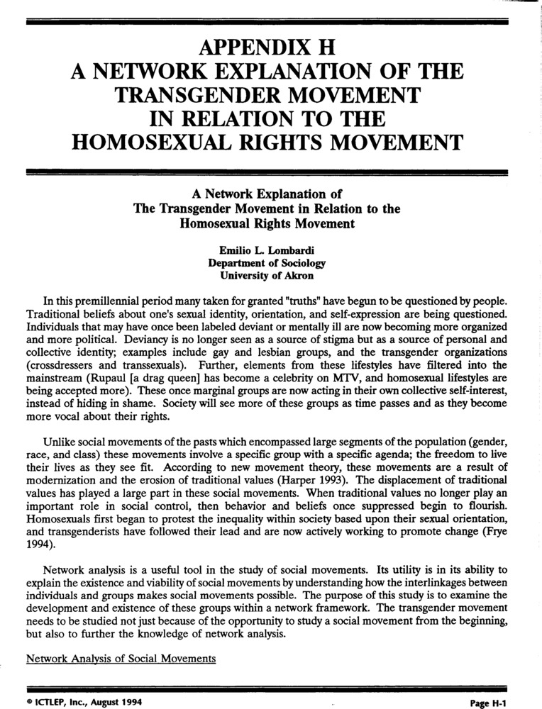 Download the full-sized PDF of Appendix H: A Network Explanation of the Transgender Movement in Relation to the Homosexual Rights Movement
