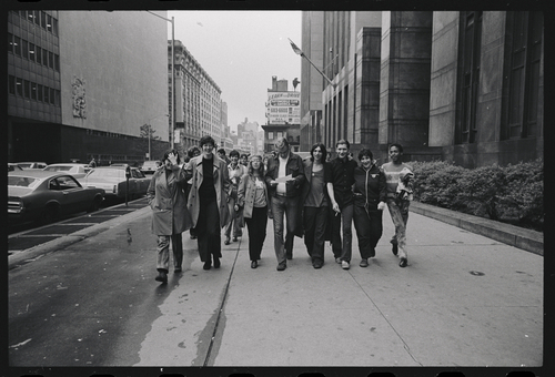 Download the full-sized image of Sylvia Rivera Walking with the Gay Liberation Front