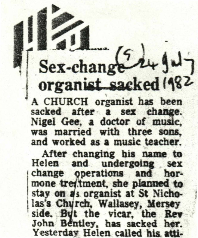 Download the full-sized PDF of Sex-Changed Organist Sacked