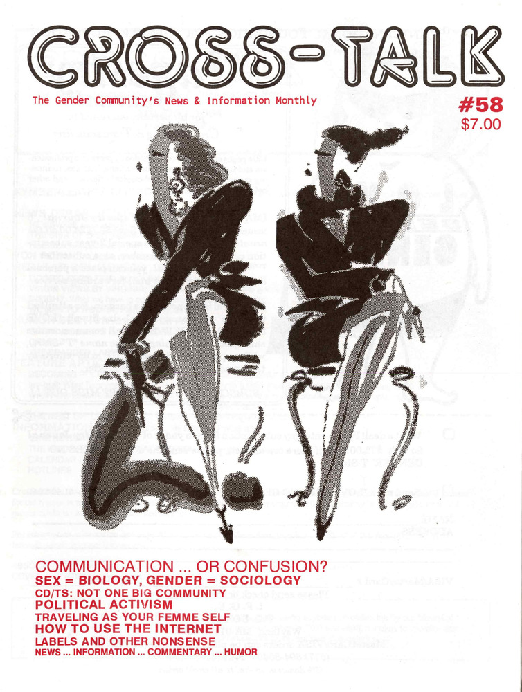 Download the full-sized PDF of Cross-Talk: The Gender Community News & Information Monthly, No. 58 (August, 1994)