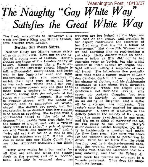 Download the full-sized image of The Naughty "Gay White Way" Satisfies the Great White Way