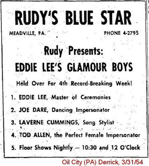 Download the full-sized image of Rudy Presents: Eddie Lee's Glamour Boys