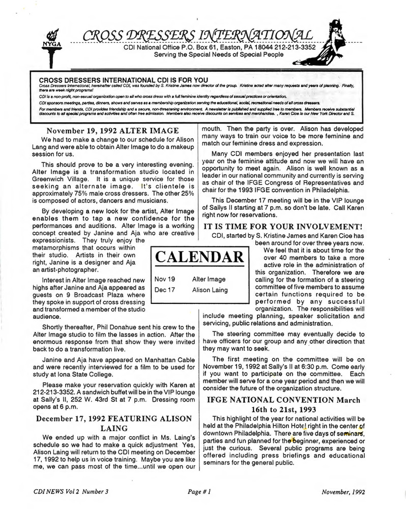 Download the full-sized PDF of Cross Dressers International Vol. 2 No. 3 (November 1992)