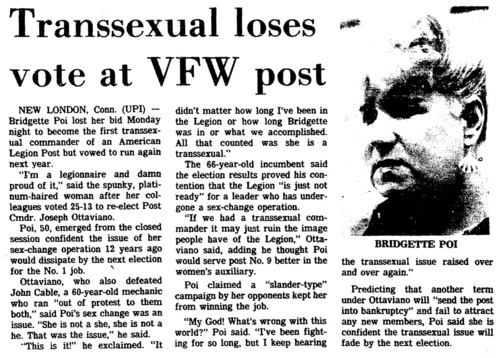 Download the full-sized image of Transsexual Loses Vote at VFW Post