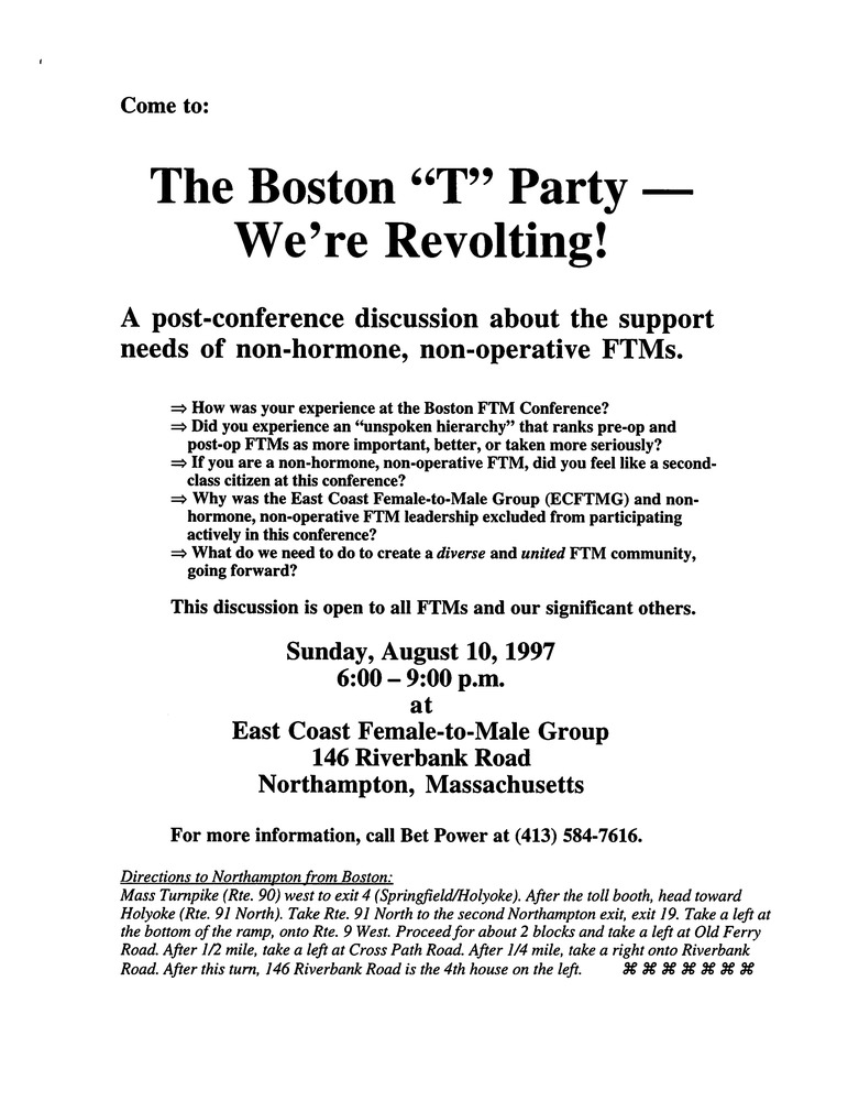 Download the full-sized PDF of The Boston "T" Party - We're Revolting