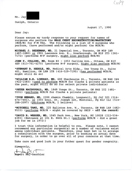 Download the full-sized image of Letter from Rupert Raj to Jay (Aug. 17, 1990)