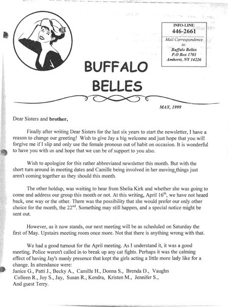 Download the full-sized image of Buffalo Belles Vol. 8 No. 5 (May, 1999)