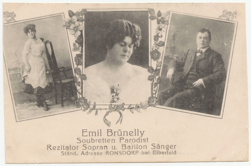 Download the full-sized image of Emil Brunelly - Soubretten parodist, rezitator sopran u bariton sanger