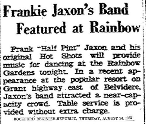 Download the full-sized image of Frankie Jaxon's Band Featured at Rainbow