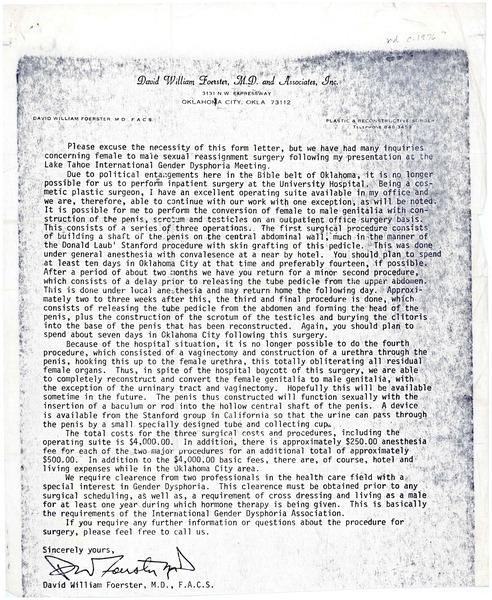 Download the full-sized image of Letter from David William Foerster to Rupert Raj (1976)