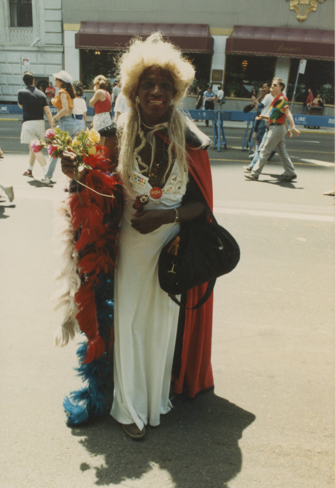 Download the full-sized image of Marsha P. Johnson at Christopher Street Liberation Day Parade, 1978