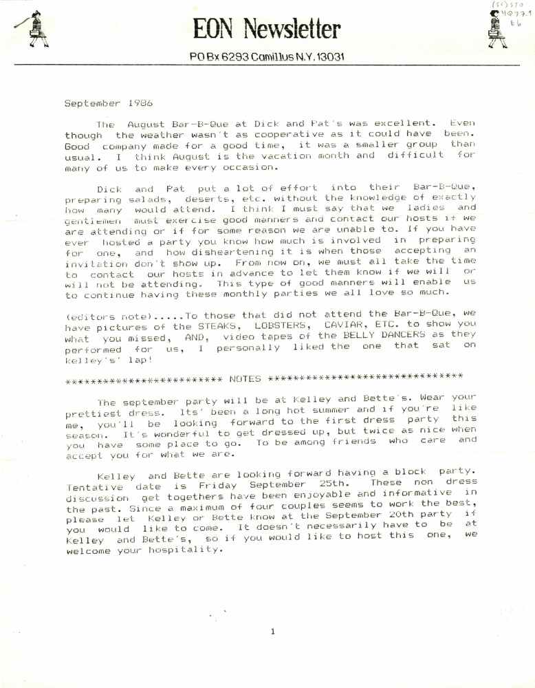 Download the full-sized PDF of EON Newsletter (September, 1986)