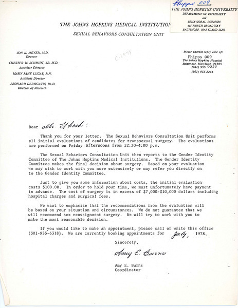 Download the full-sized image of Letter from Amy E. Burns to Rupert Raj (1978)