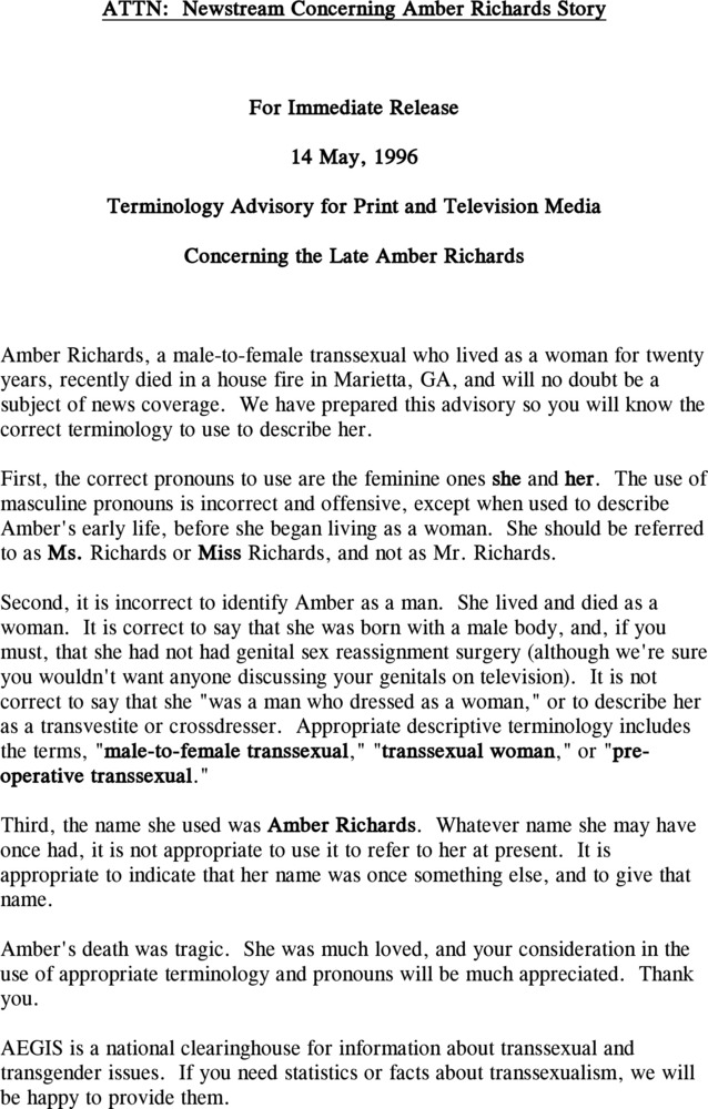 Download the full-sized PDF of Newstream Concerning Amber Richards Story